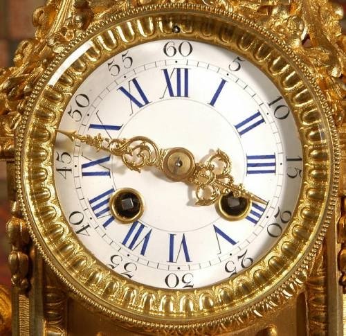 fig 4. ***** SOLD ***** Antique French Ormolu Boudoir Clock ~ French - Circa 1880 ~